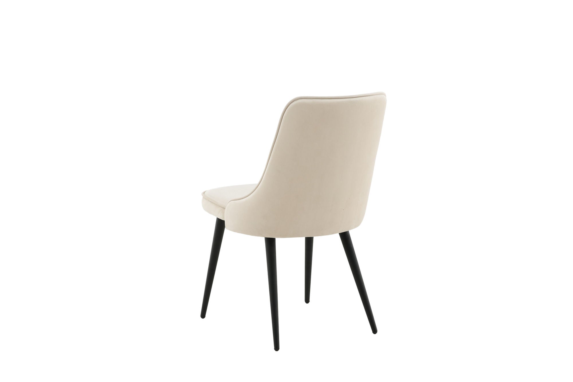 Vella Matstol Sammet Beige, 2-Pack