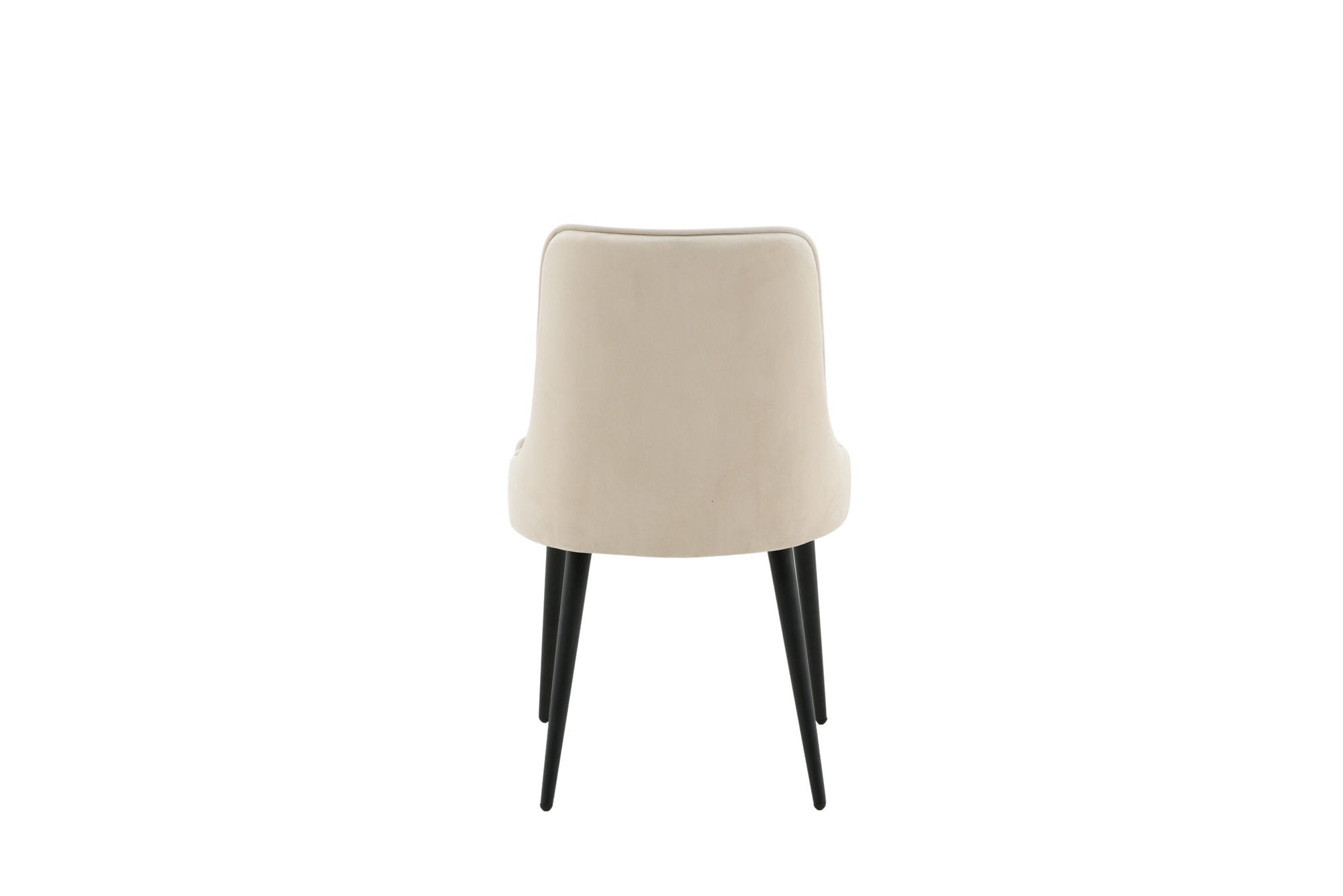 Vella Matstol Sammet Beige, 2-Pack