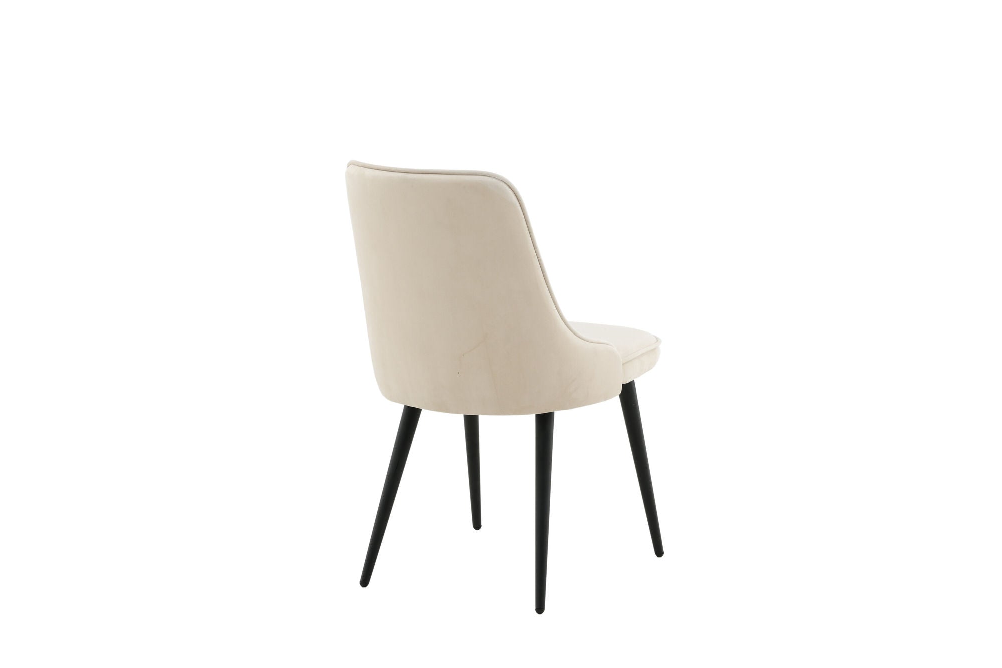 Vella Matstol Sammet Beige, 2-Pack