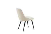 Vella Matstol Sammet Beige, 2-Pack