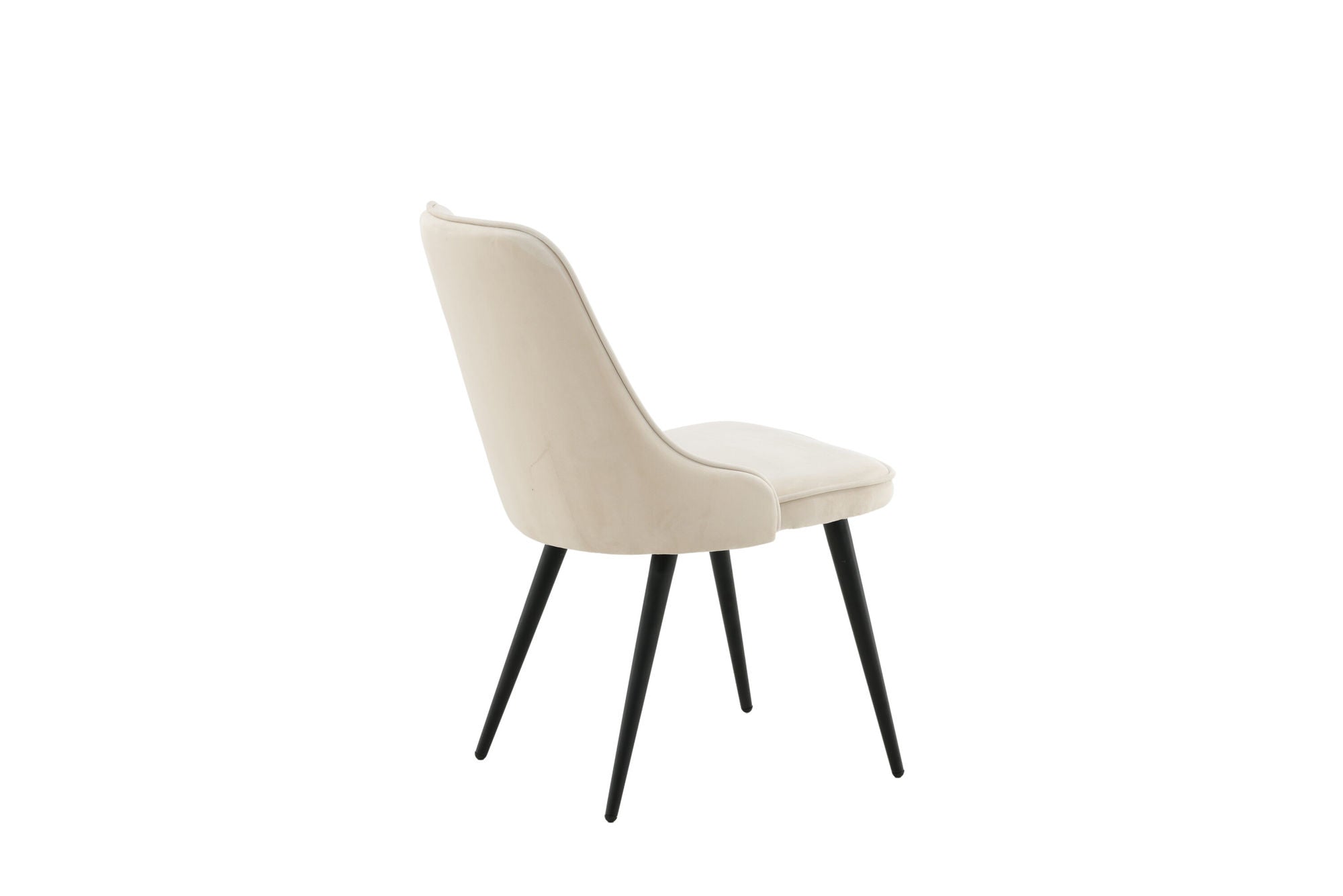 Vella Matstol Sammet Beige, 2-Pack