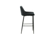 Plaza Barstol Sammet, Svart 2-Pack