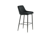 Plaza Barstol Sammet, Svart 2-Pack