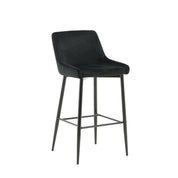 Plaza Barstol Sammet, Svart 2-Pack