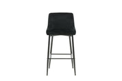 Plaza Barstol Sammet, Svart 2-Pack