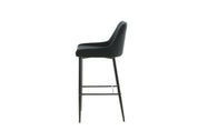 Plaza Barstol Sammet, Svart 2-Pack
