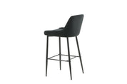 Plaza Barstol Sammet, Svart 2-Pack