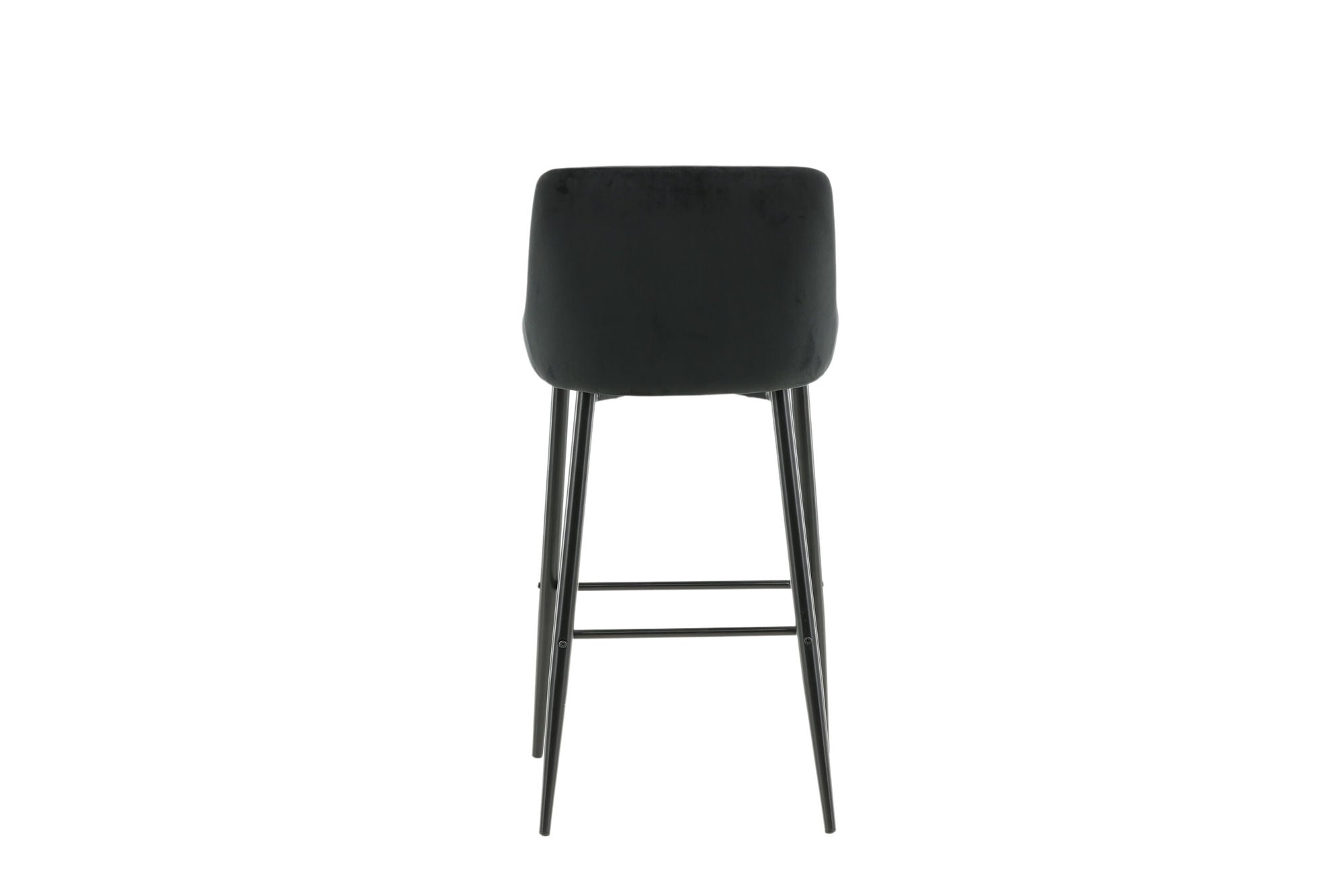 Plaza Barstol Sammet, Svart 2-Pack