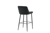 Plaza Barstol Sammet, Svart 2-Pack