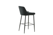 Plaza Barstol Sammet, Svart 2-Pack