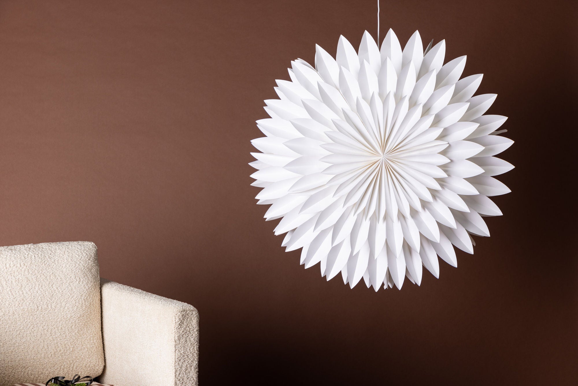 Pappersstjärna ø80cm, Vit