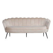 Calais 3-Sitssoffa Sammet, Beige
