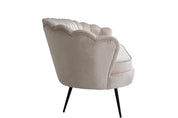 Calais 3-Sitssoffa Sammet, Beige