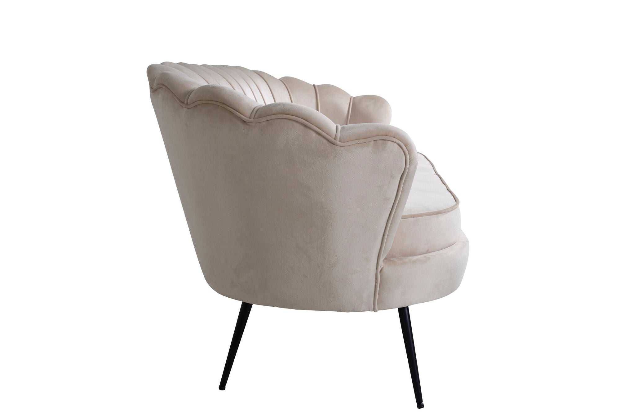 Calais 3-Sitssoffa Sammet, Beige