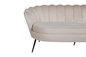 Calais 3-Sitssoffa Sammet, Beige