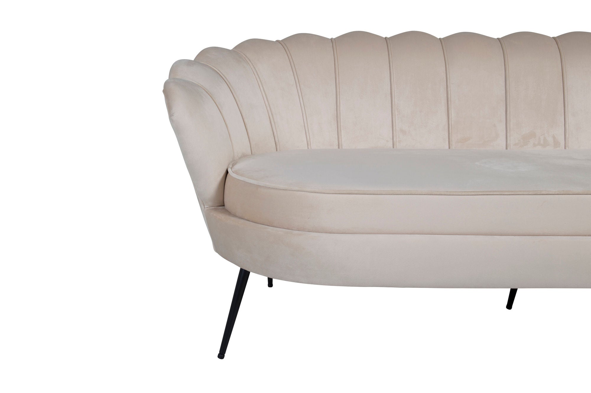 Calais 3-Sitssoffa Sammet, Beige
