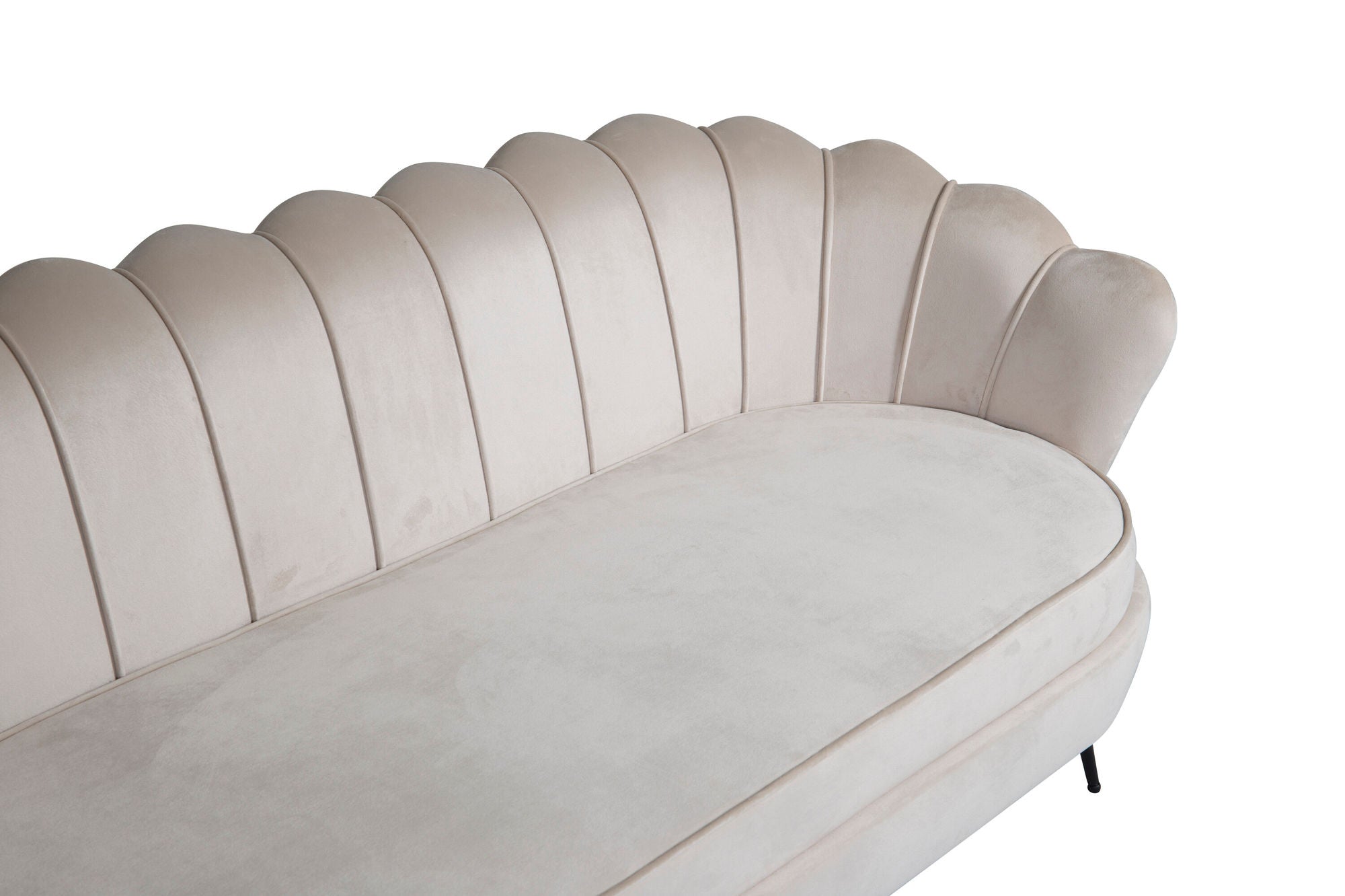 Calais 3-Sitssoffa Sammet, Beige