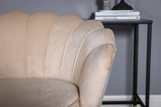Calais 3-Sitssoffa Sammet, Beige