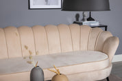Calais 3-Sitssoffa Sammet, Beige