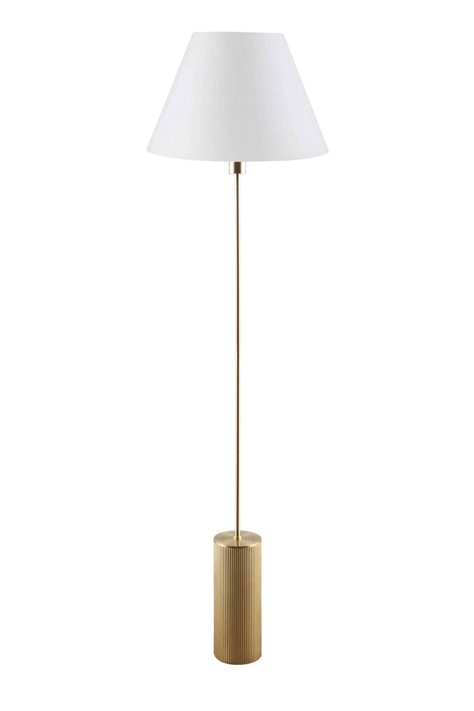 Golvlampa Rib Borstad Mässing