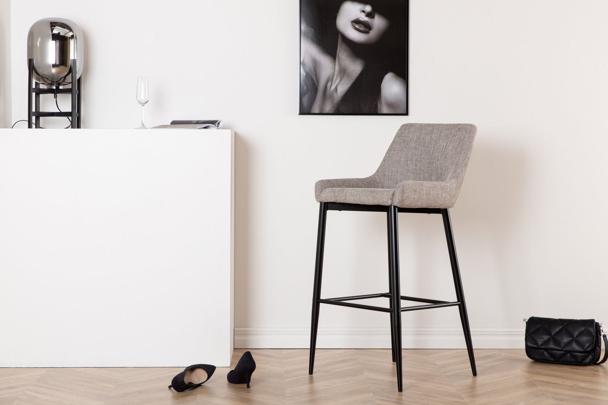 Plaza Barstol, Beige 2-Pack
