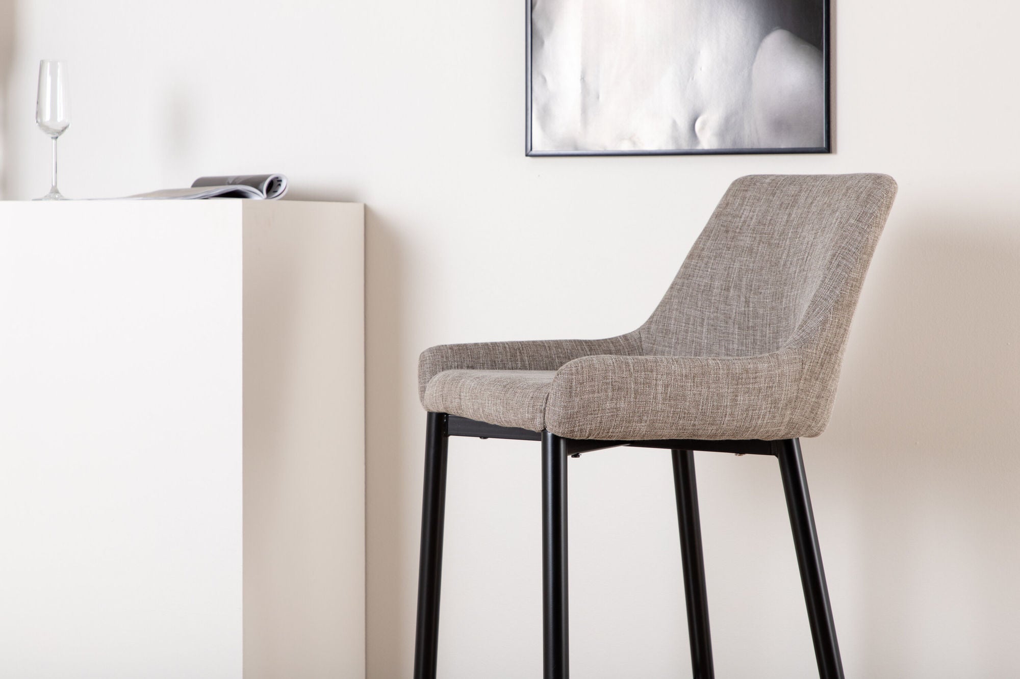 Plaza Barstol, Beige 2-Pack