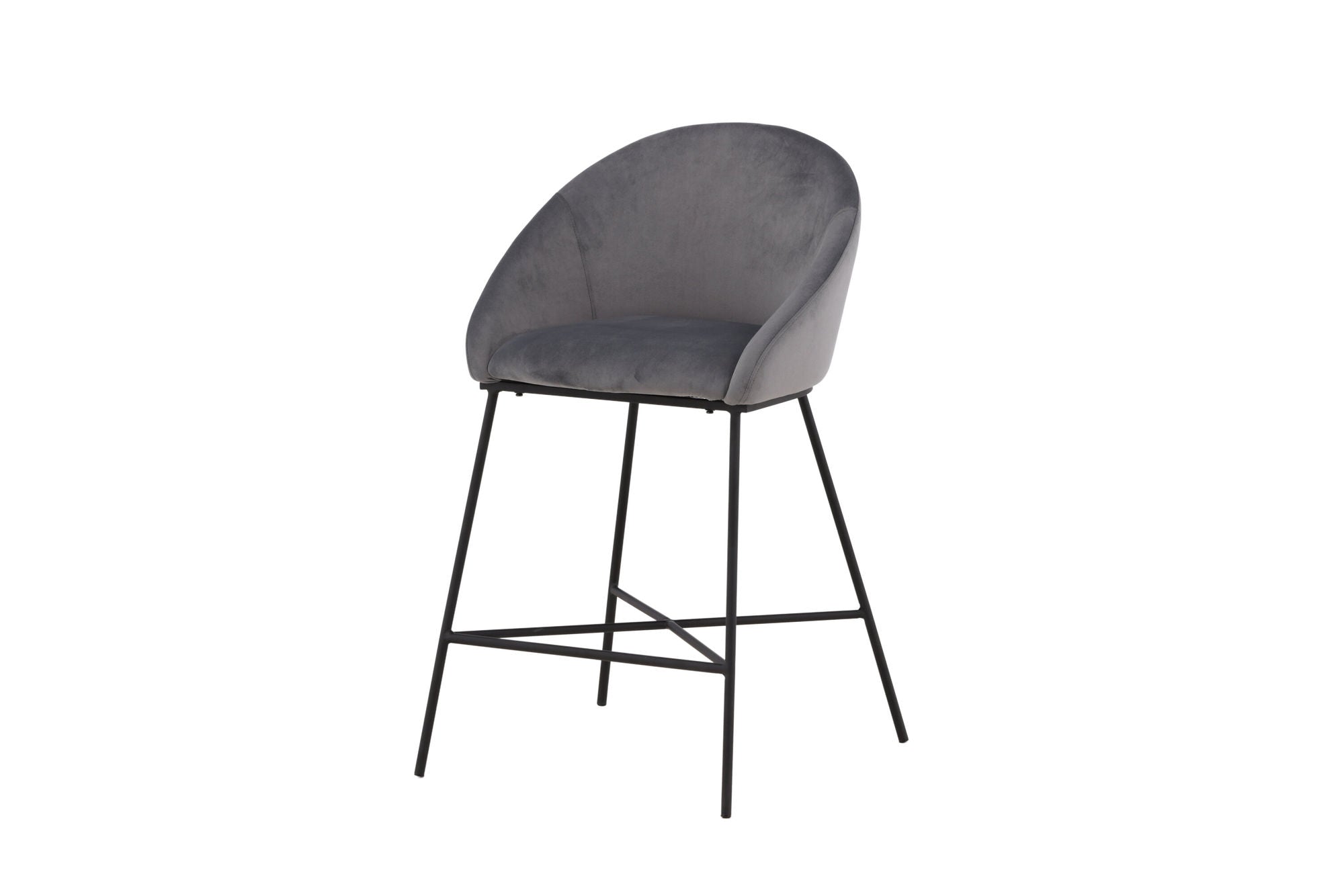 Vinga Barstol Sammet Grå, 2-Pack