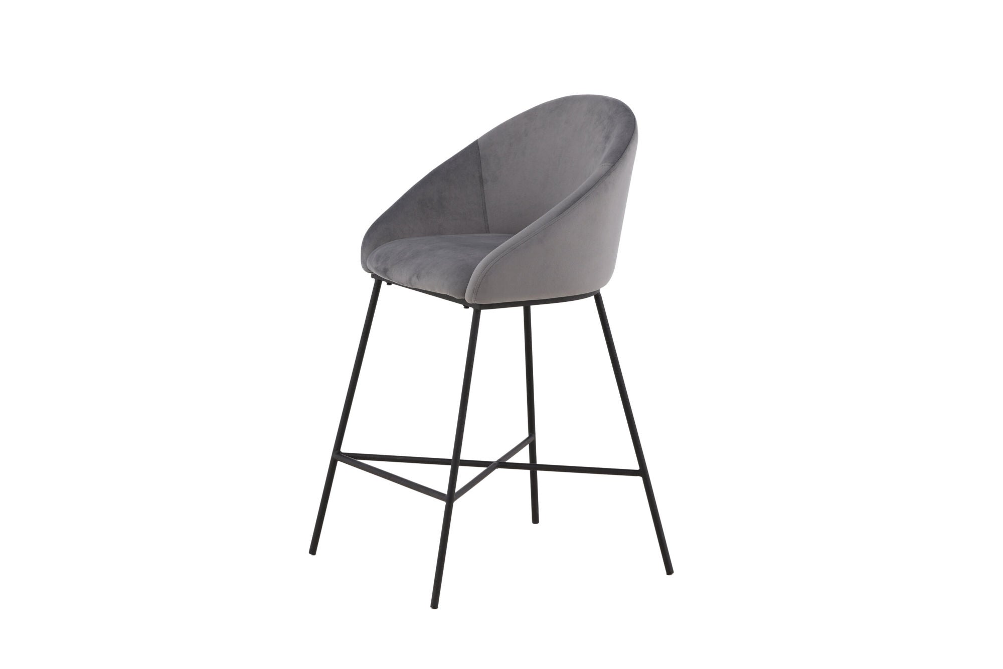 Vinga Barstol Sammet Grå, 2-Pack