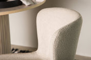 Modesto Matstol Bouclé, Beige 2-Pack
