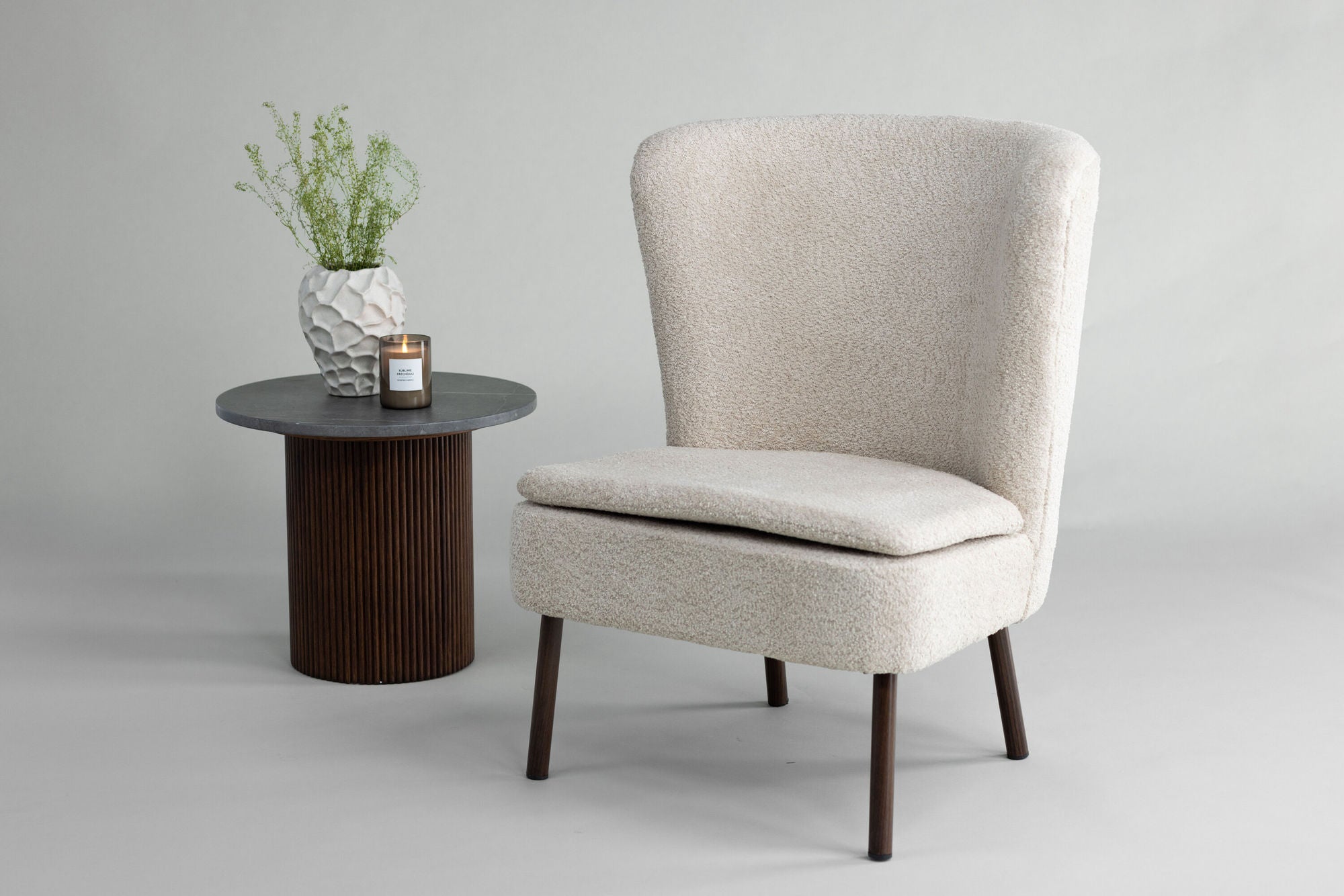 Hällsö Fåtölj Bouclé, Beige
