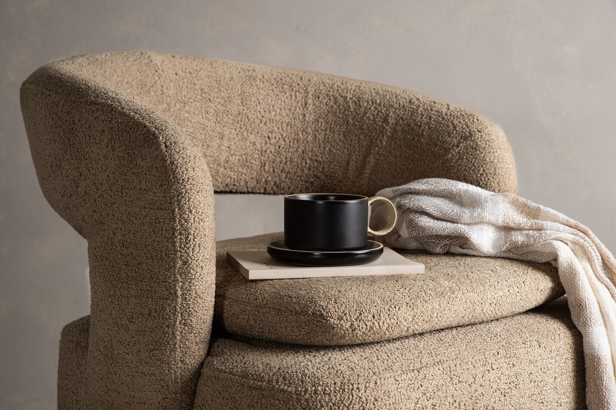 Laurel Fåtölj Bouclé, Beige