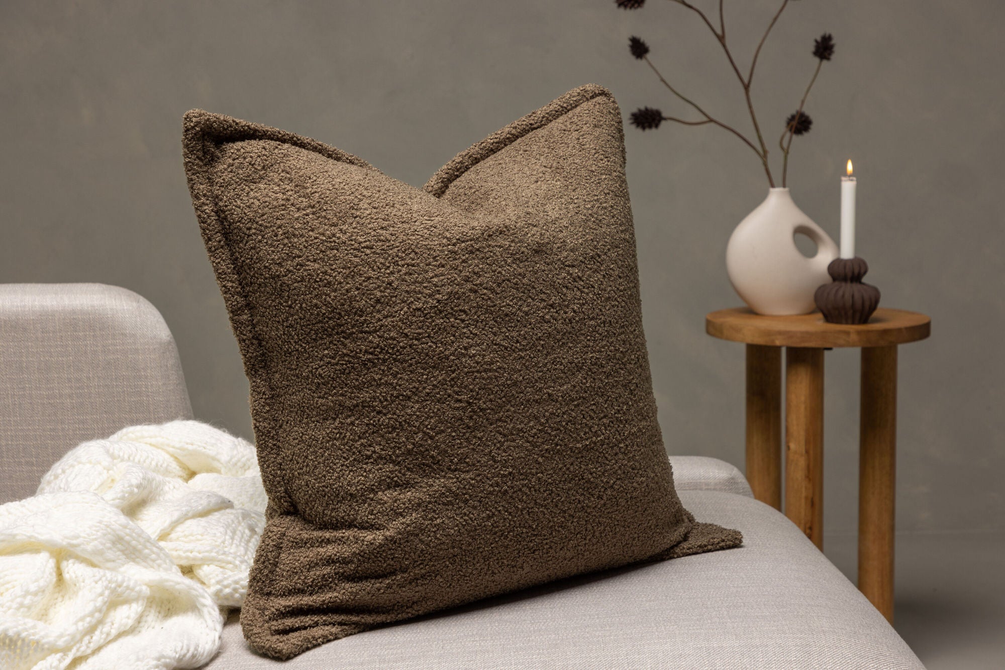 Teddy Kuddfodral 60x60, Brun