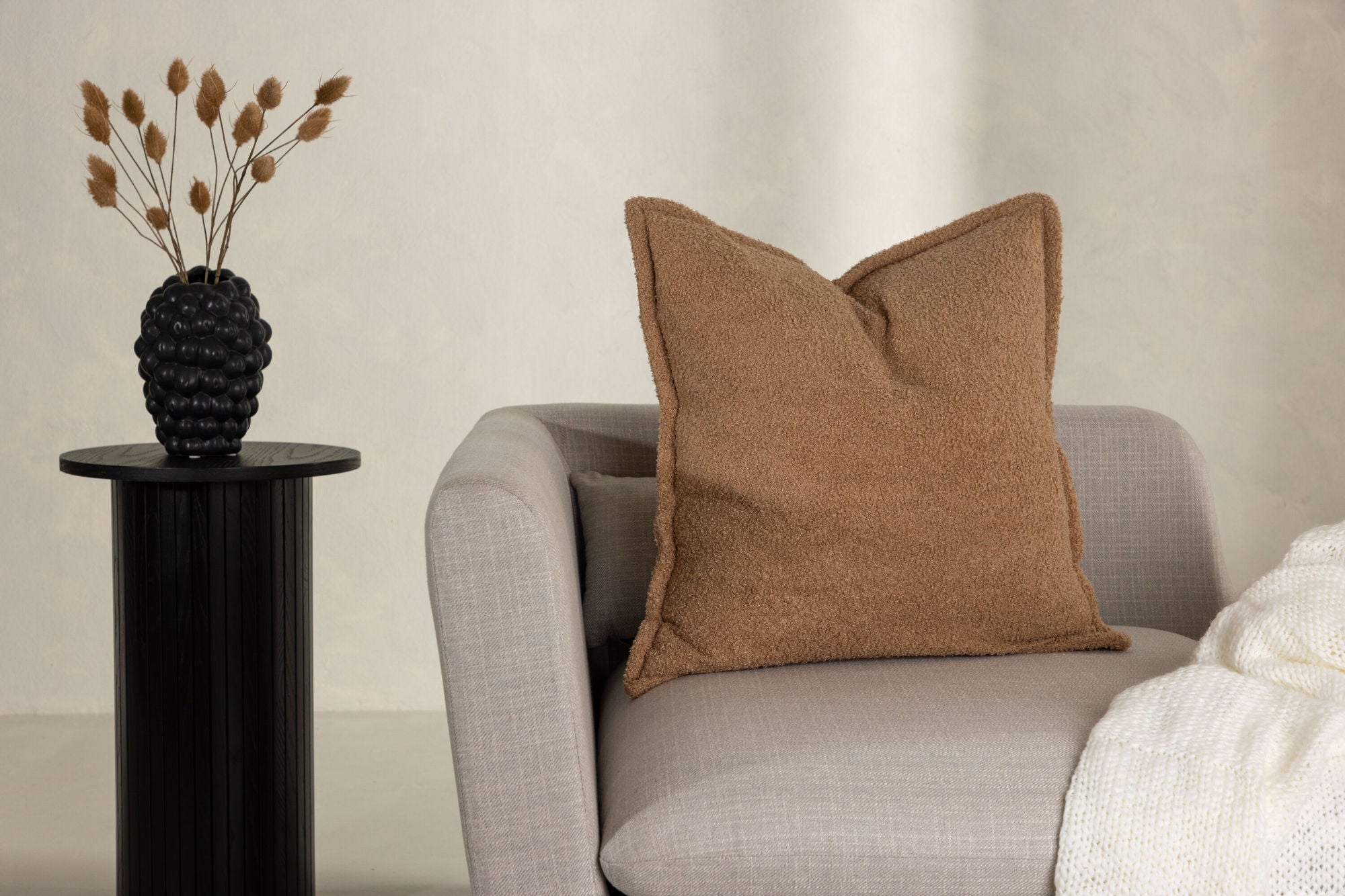 Teddy Kuddfodral 60x60, Beige