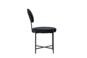 Stella Matstol Sammet Svart, 2-Pack