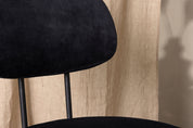 Stella Matstol Sammet Svart, 2-Pack