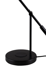 Bordslampa Hubble Read med trådlös laddning Svart