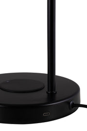 Bordslampa Hubble Read med trådlös laddning Svart