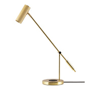 Bordslampa Hubble Read med trådlös laddning Borstad Mässing