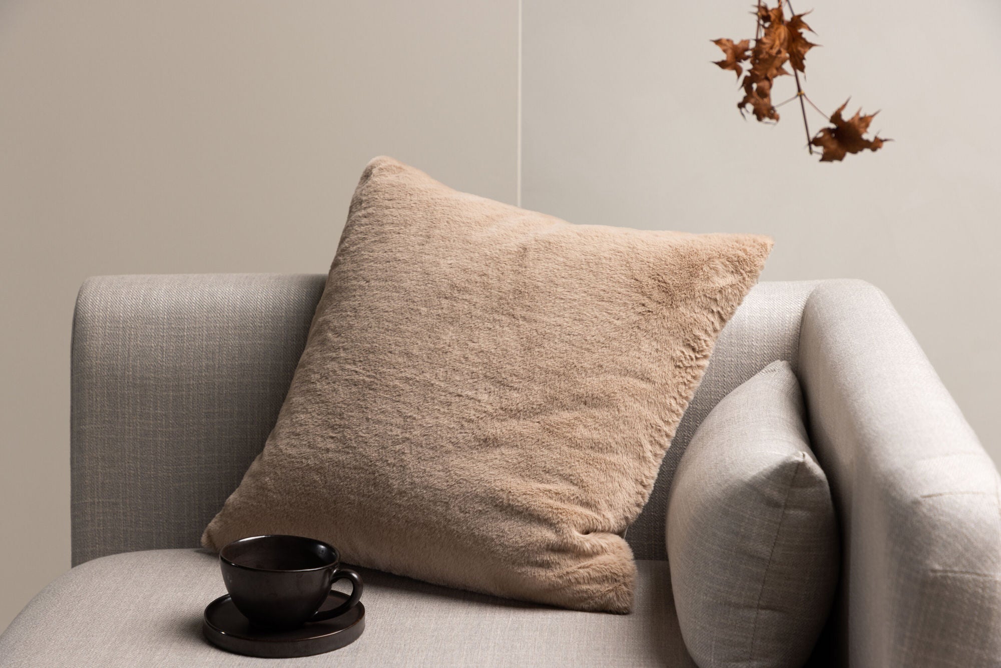 Thea Kuddfodral 50x50, Beige