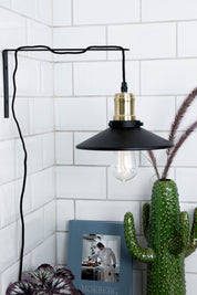 Vägglampa Disc Svart