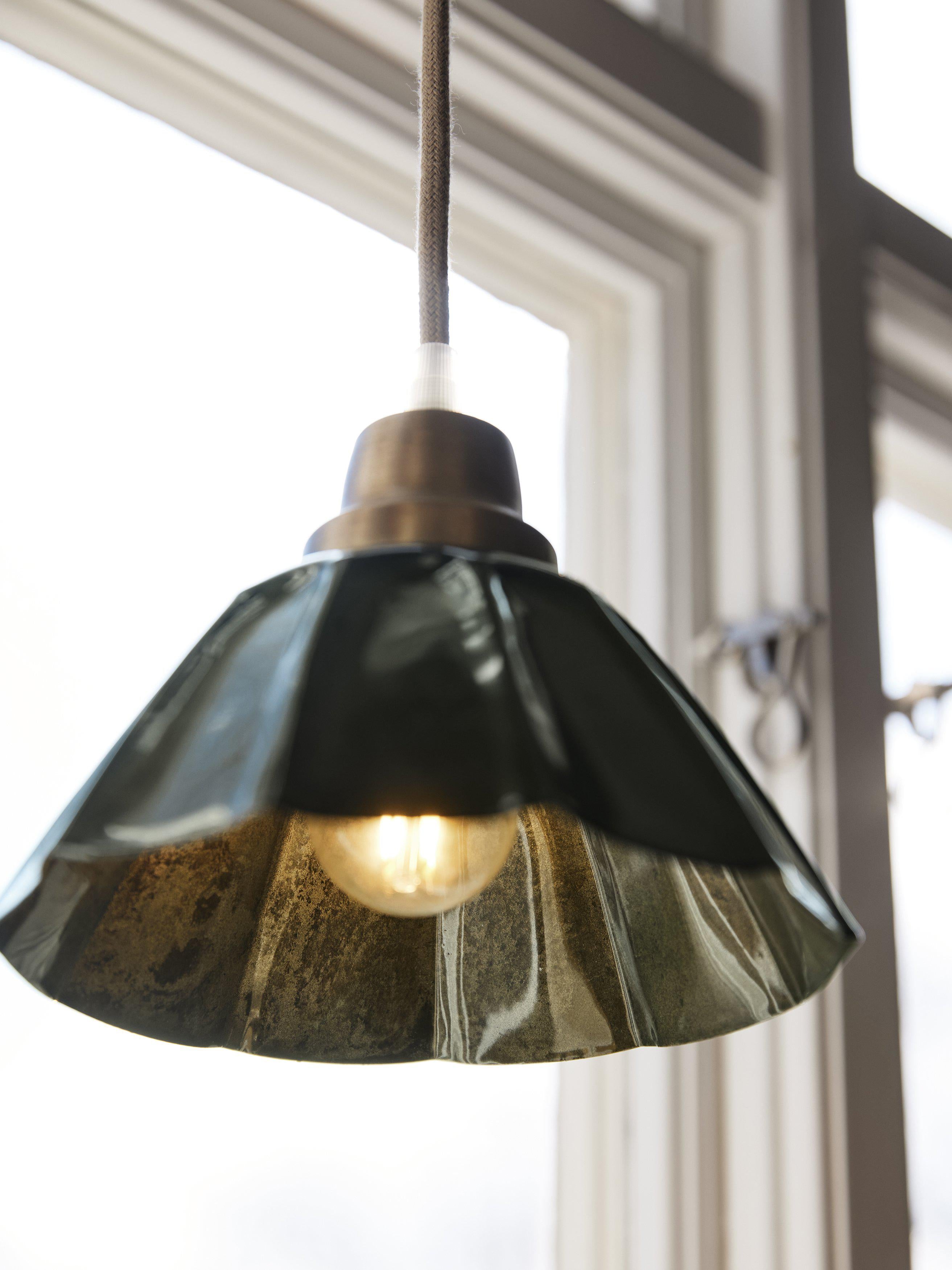 Ester fönsterlampa Mörkgrön 17cm
