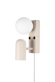 Vägglampa Doppio Beige