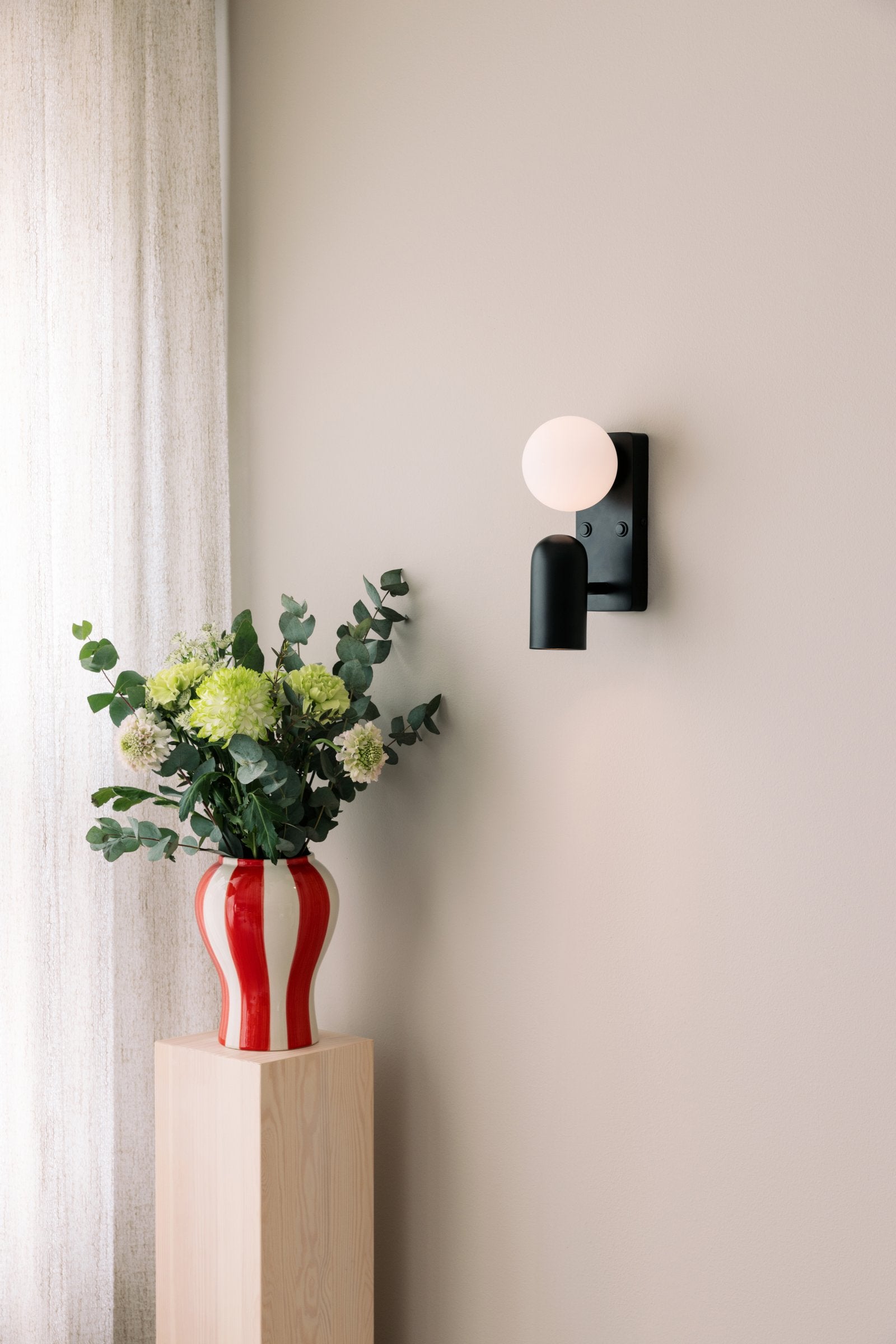 Vägglampa Doppio Svart