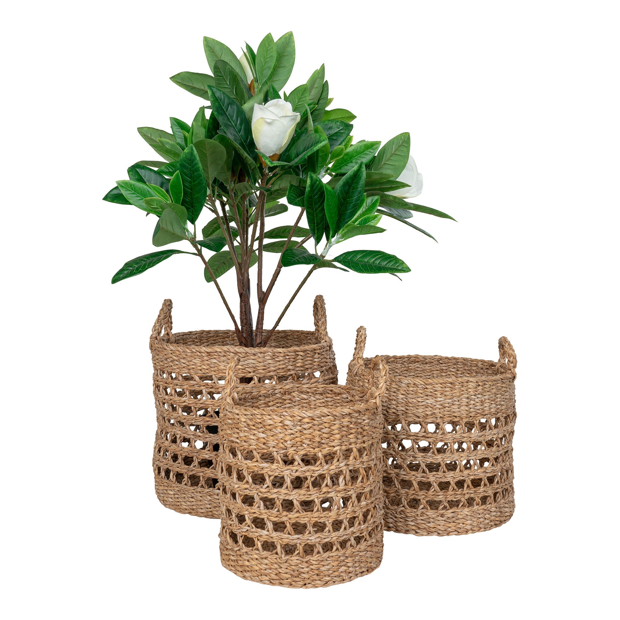 Balok korgar 3-Pack, Natur/svart