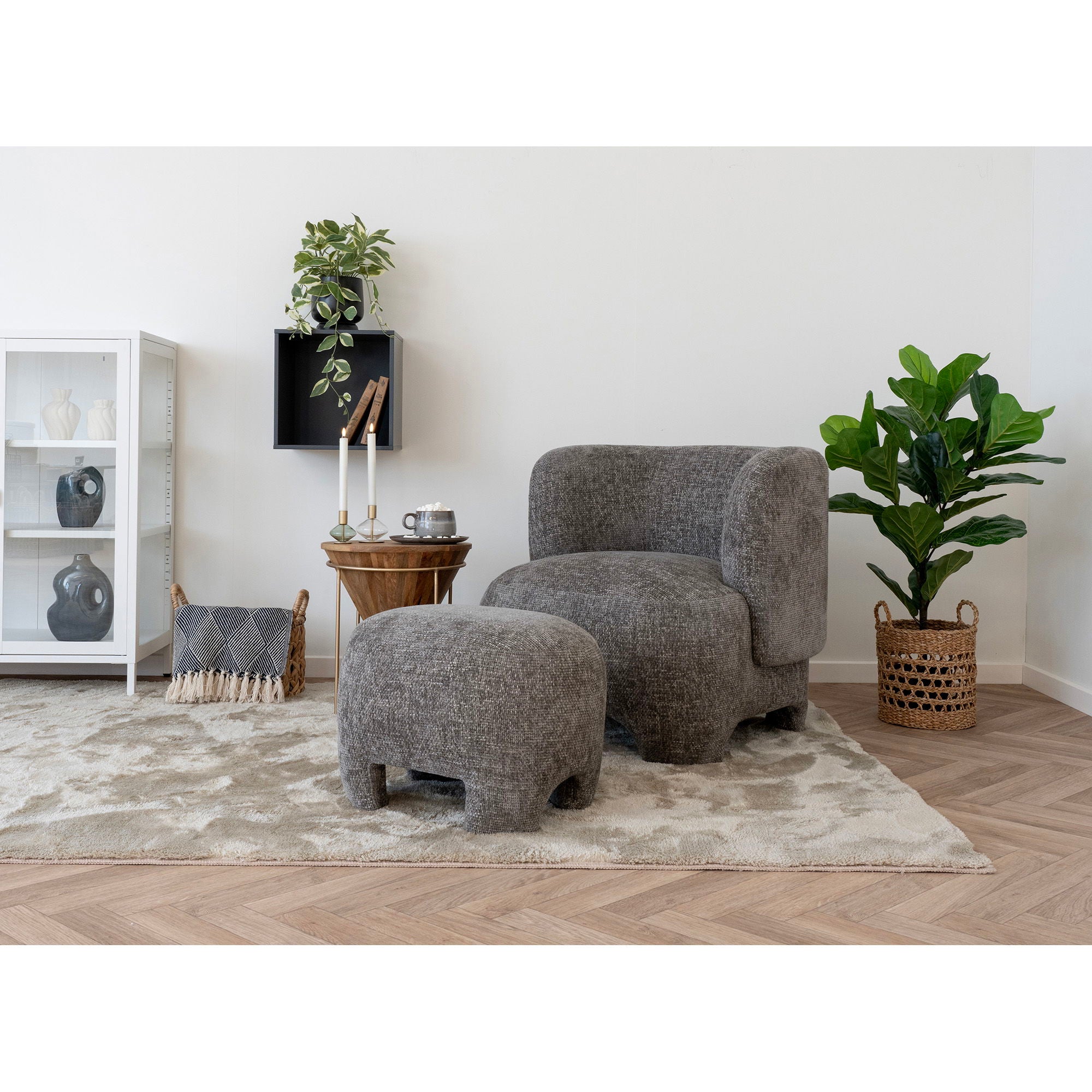 Balok korgar 3-Pack, Natur/svart