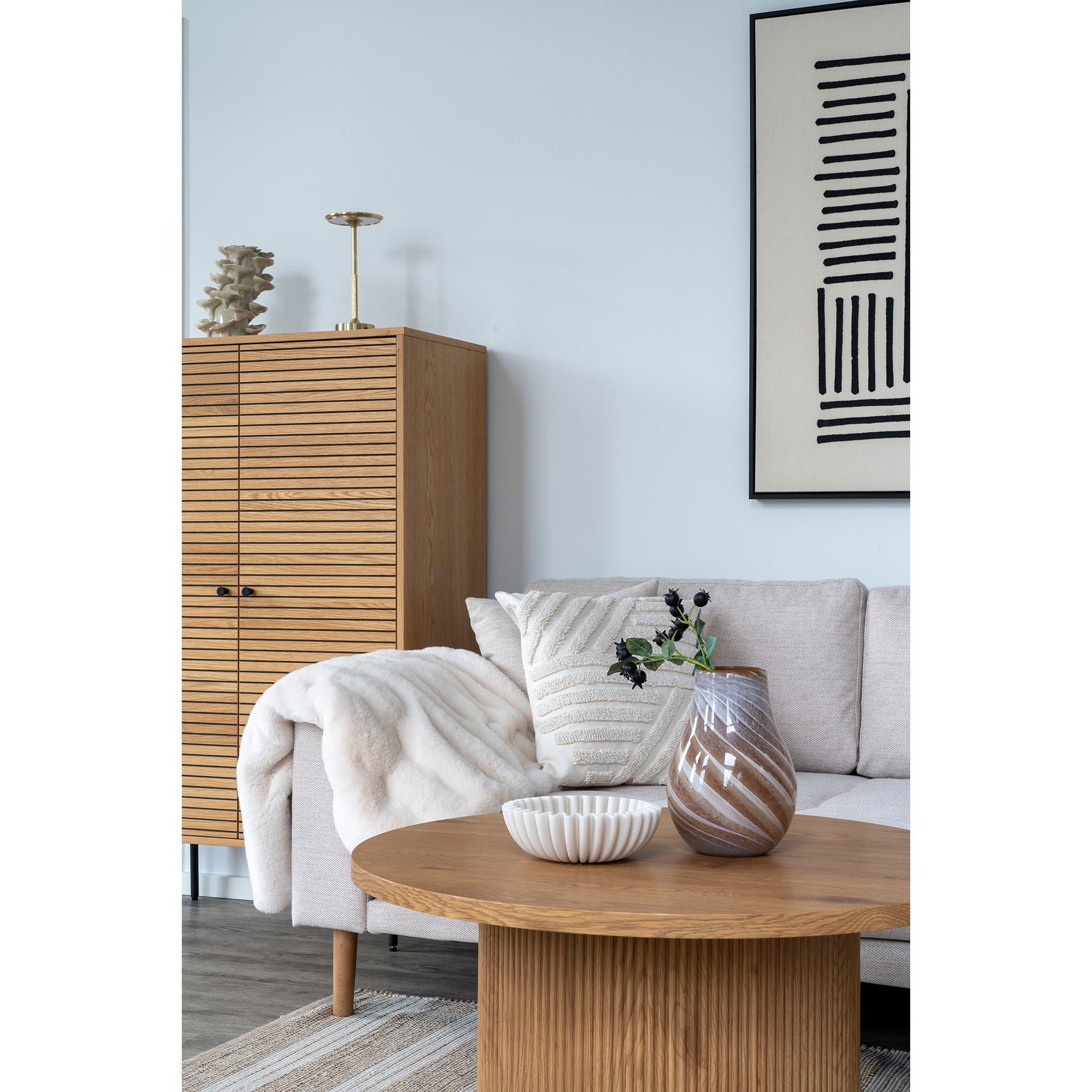 Dekorationsskål, Beige