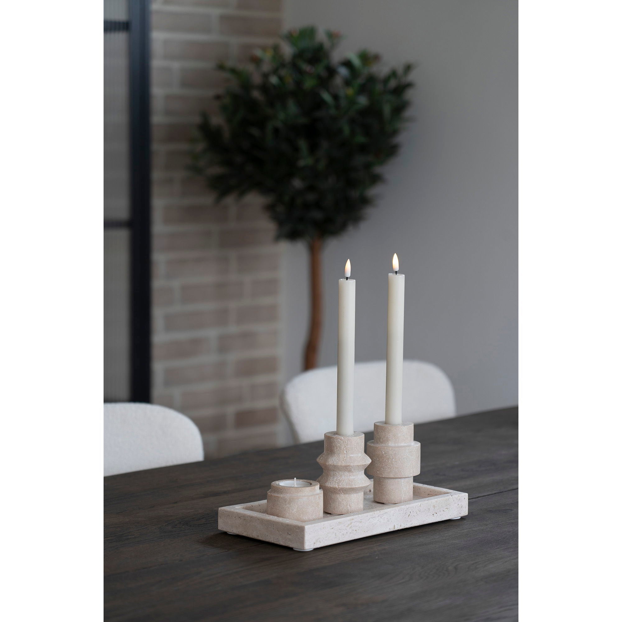 Värmeljushållare 2-Pack, Natur