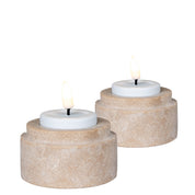 Värmeljushållare 2-Pack, Natur