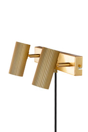 Vägglampa Hubble 2 Borstad Mässing