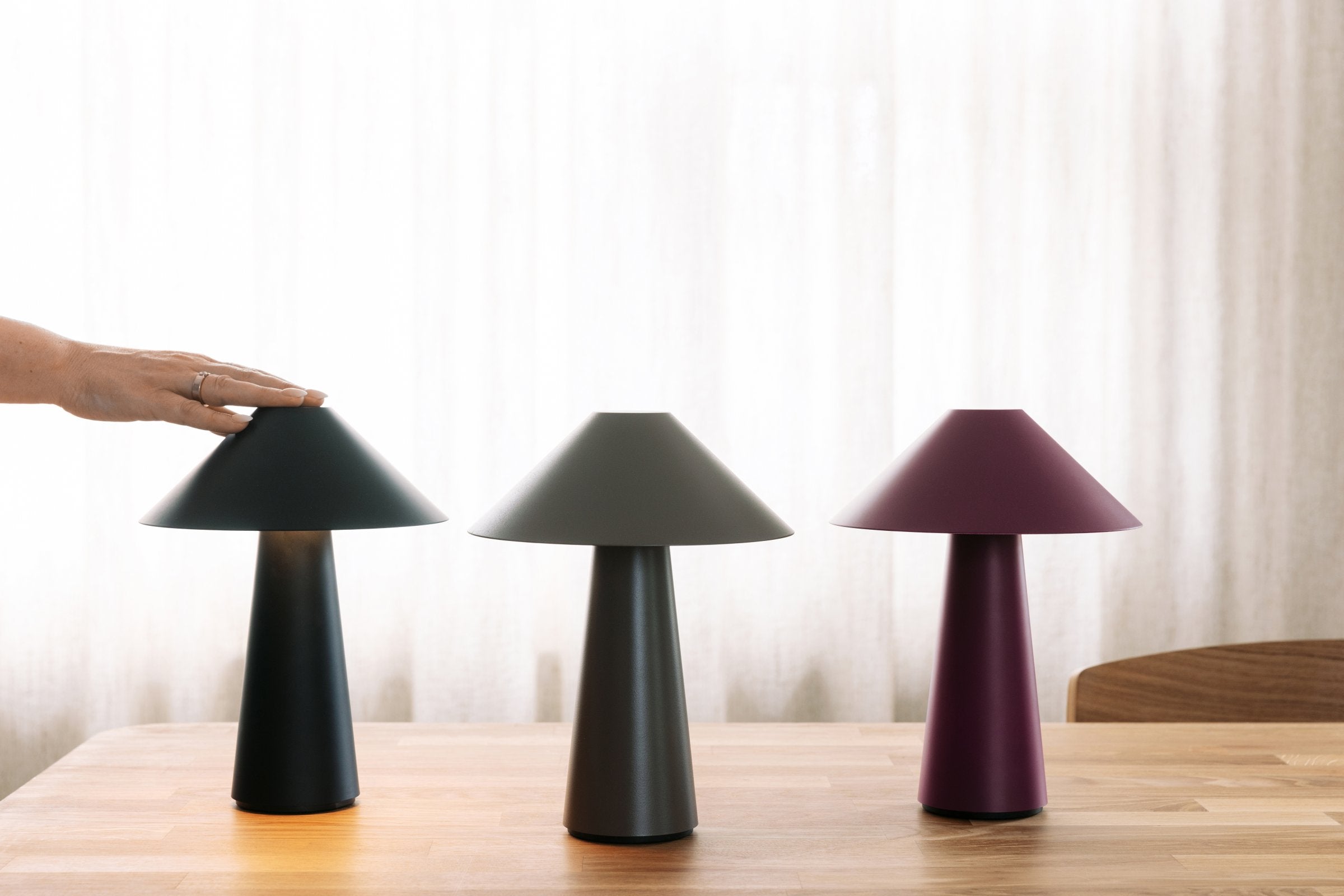 Portabel Bordslampa Cannes IP44 Burgundy